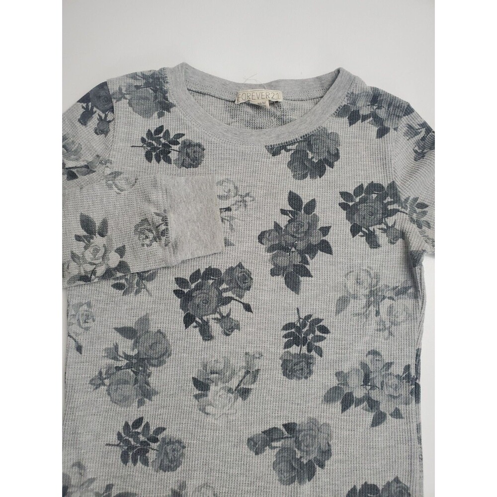 Forever 21 Women's Long‎ Sleeve Pullover Floral Blouse, M